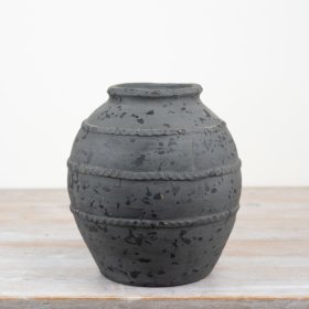 wide shoulder urn style terracotta vase 