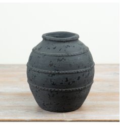 stylish Charcoal terracotta vase 