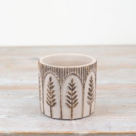 This leaf patterned planter is a must have 
