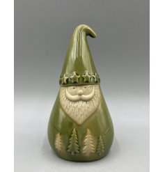 19cm Green Santa Deco