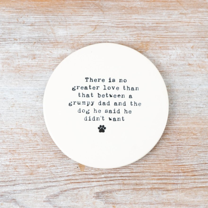 Dog Dad Love Coaster, 10cm