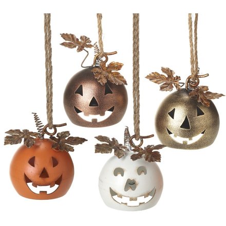 4A Halloween Pumpkin Hangers, 15cm
