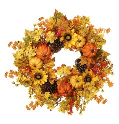 Decorate the door with this gorgeous Autumnal wreath. 