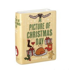 Christmas Day Cook Book Vase, 18cm 