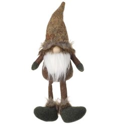Sitting Gonk In Beige Hat, 51cm 