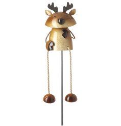 Gold Metal Deer Stake, 77cm 