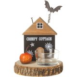Get your home ready for a spooky Halloween with our Black Wooden Creepy Cottage 