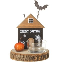 Creepy Cottage T Light House, 16cm 