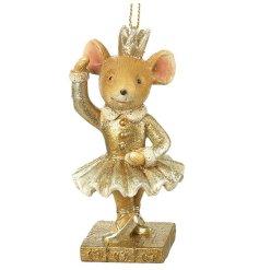 Hanging Ballet Dancing Mouse, 9cm 