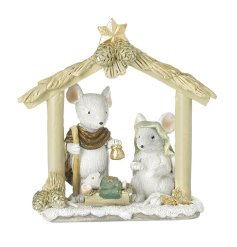 Mice Nativity Scene, 12cm 