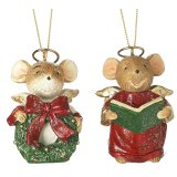 Bring festive fun with these Hanging Mice With Halo Mix