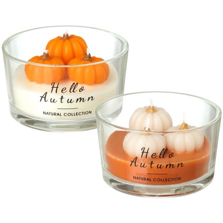 2A Autumn Pumpkin Candle, 10.7cm