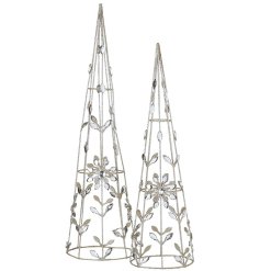 S/2 Crystal Decorated Metal Cone