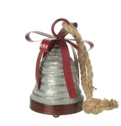 Metal Bell With Rope Hanger, 15cm 