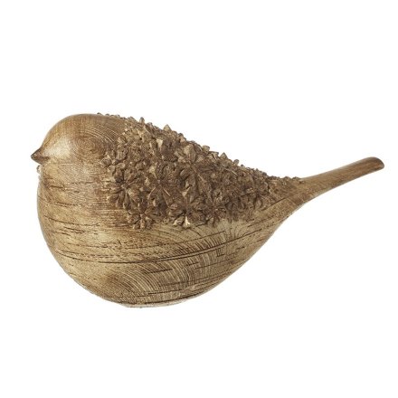 Wood Finish Resin Bird Ornament, 25cm 