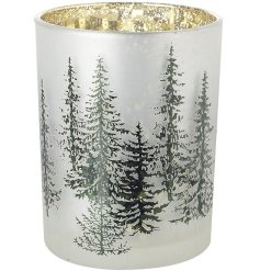 Mottled Tree Glass Jar, 12.5cm 