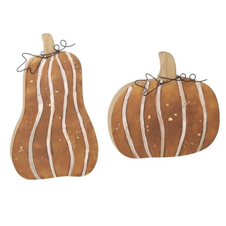 Wired Pumpkin Decoration, 2A 18cm