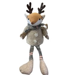 A  charming winter fox with woodland colours and snowflake buttons.