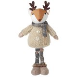 Stay warm this winter in our cozy Cream Fox Standing Jumper.