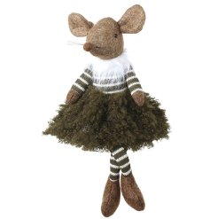 Mouse In Green Fluffy Skirt, 48cm 