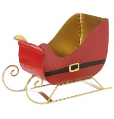 Metal Sleigh Decoration, 20cm 