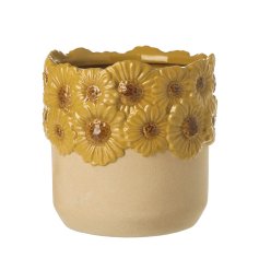Yellow Sunflower Plant Pot, 12.7cm 
