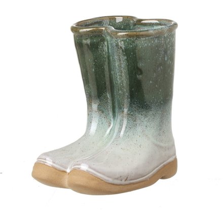Ceramic Wellies Vase, 13cm 