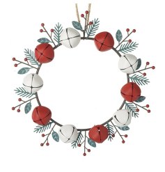 Large Metal Bell Wreath, 17cm 