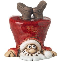 7.5cm Upside Down Santa Ornament