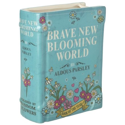 Blooming World Book Vase, 20cm