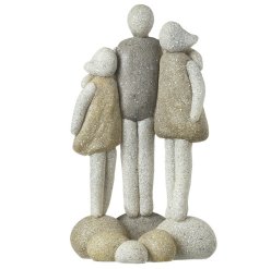 16cm Glitter Stone Family Figurine