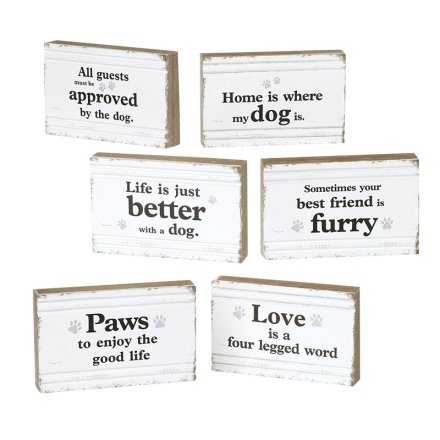 6/A Wooden Dog Owner Signs, 10cm 