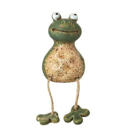 Ceramic Large Sitting Frog, 11.6cm 