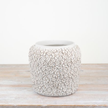 a stylish flower design plat pot