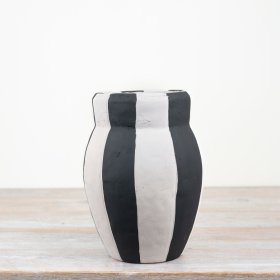 a stylish chic striped vase 