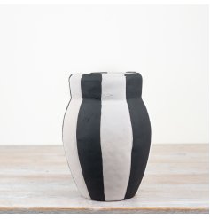 A stunning striped flower vase 