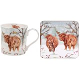Discover the untamed charm of Scotland with our Highland Cow Mug and Coaster pairing.