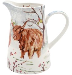 Add a bit of Scottish flair to your home with our charming Highland Cow Jug - perfect for serving drinks or adorning 