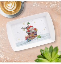 A small serving santa design tray from Bug Art 