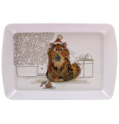 Meow-velously festive and functional, the Bug Art Xmas Ginger Cat Tray is a must-have for all feline lovers this holi