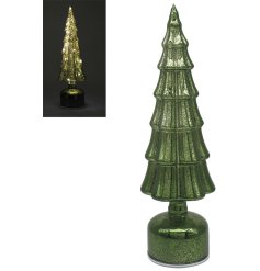 a green coloured xmas tree deco