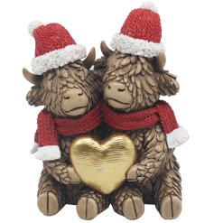 Deck the halls with Scottish cheer! Our Xmas Highland Cow Couple adds a cozy touch to your holiday decor