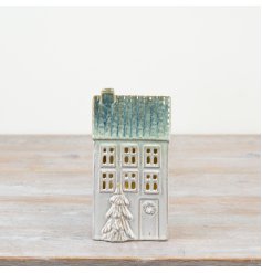 Green LED House Deco, 19.8cm 