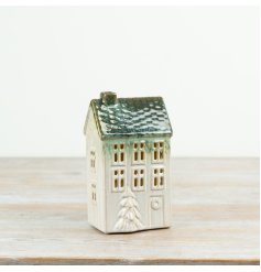 16cm Glazed LED House