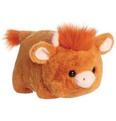 Meet the adorable Spudsters Hamish Highland Cow toy, a lovable plush with a special touch