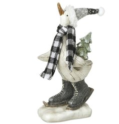 22cm Christmas Skating Duck Deco