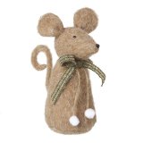Add some festive charm to your holiday decor with our handcrafted Felt Mouse, 