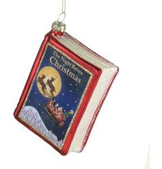 Glass Hanging Book, 10cm 
