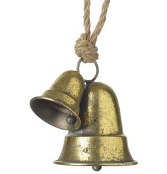 Ring in the holiday cheer with our beautiful Gold Metal Bells, the perfect addition to your Christmas decor 