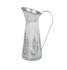 Snowy Forrest Metal Jug, 26.5cm 